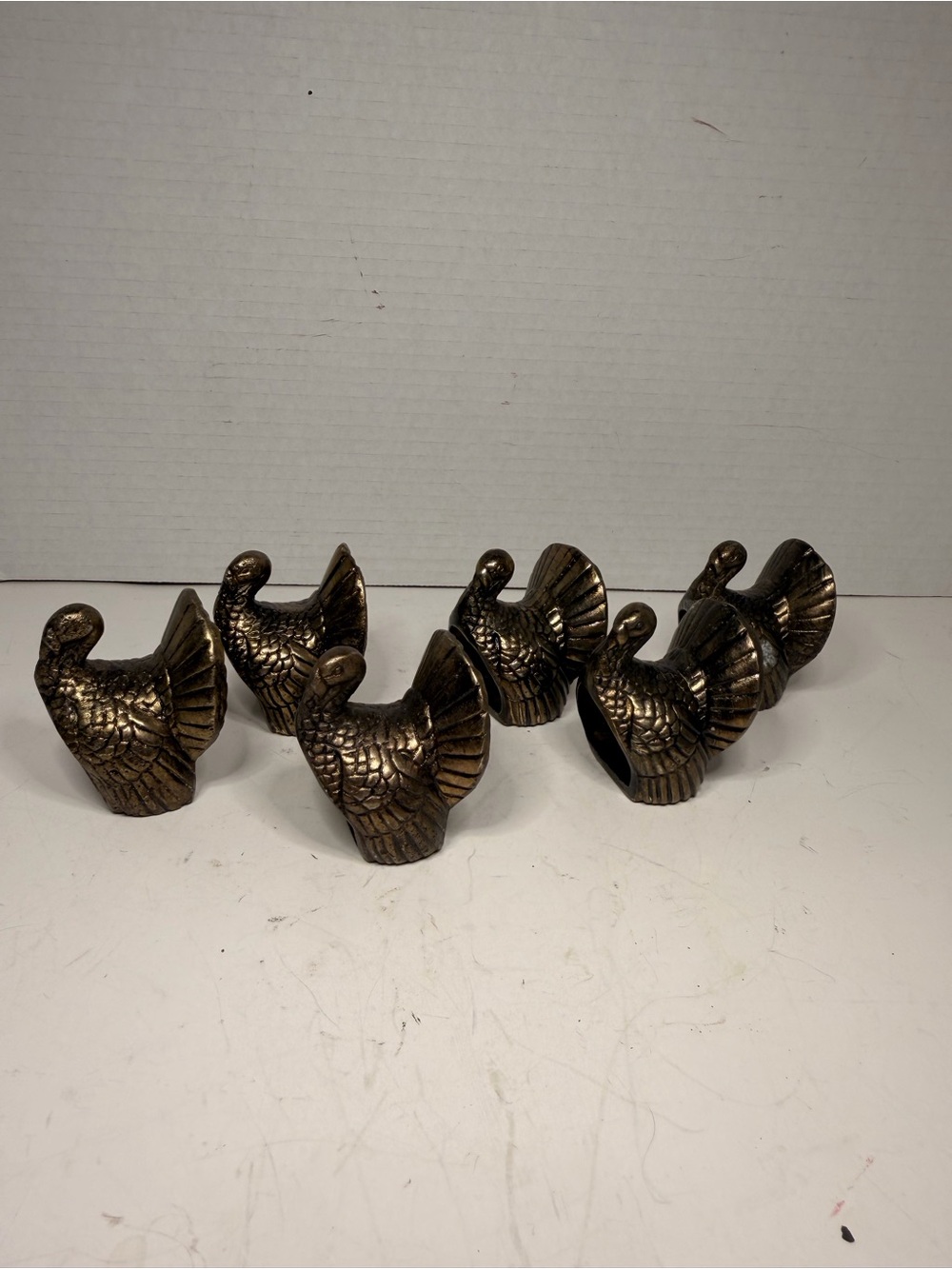 Vintage Brass Turkey Napkin Rings Set of 6 Thanksgiving
Table Decor